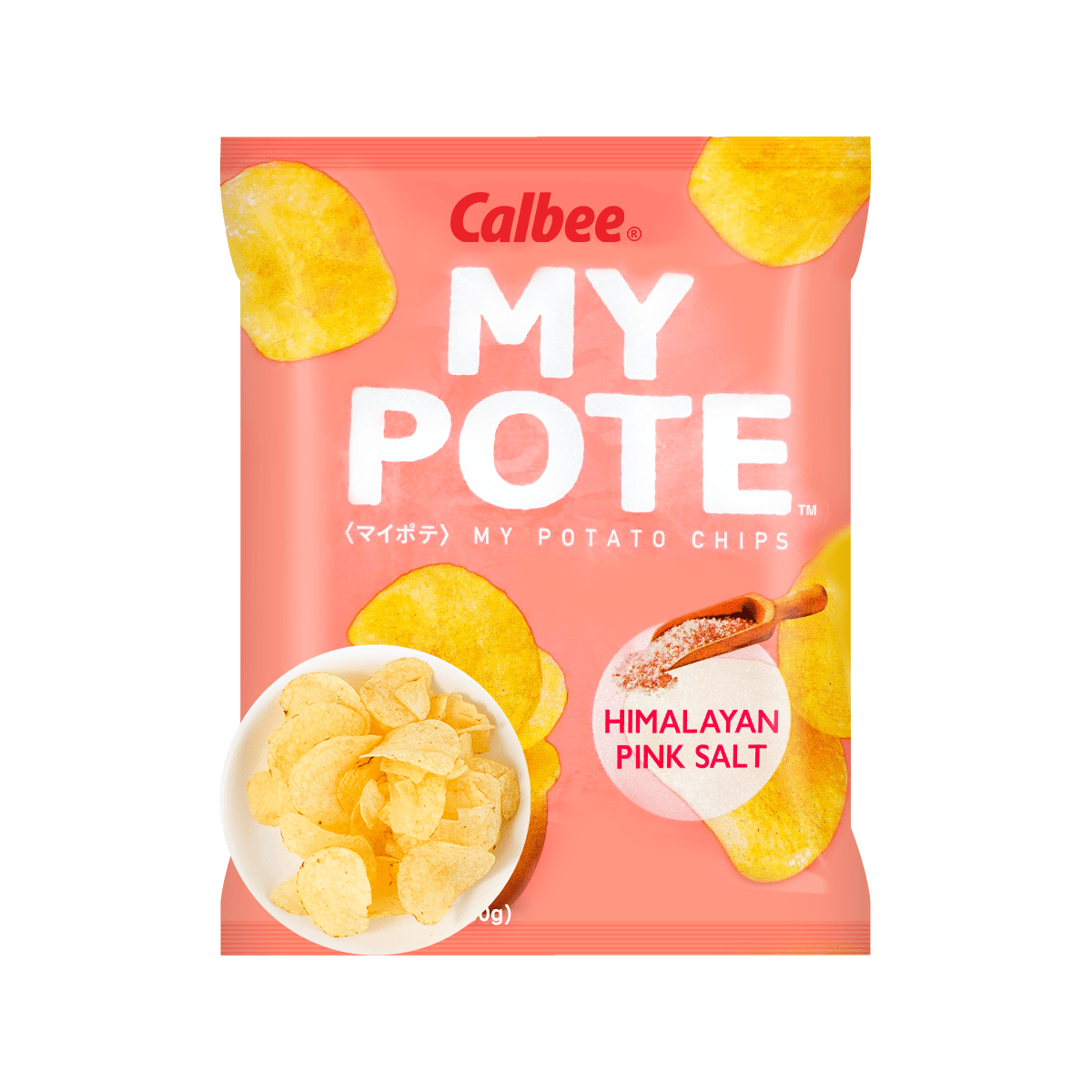 CALBEE MY POTE Himalayan Pink Salt Potato Chips, 2.12oz