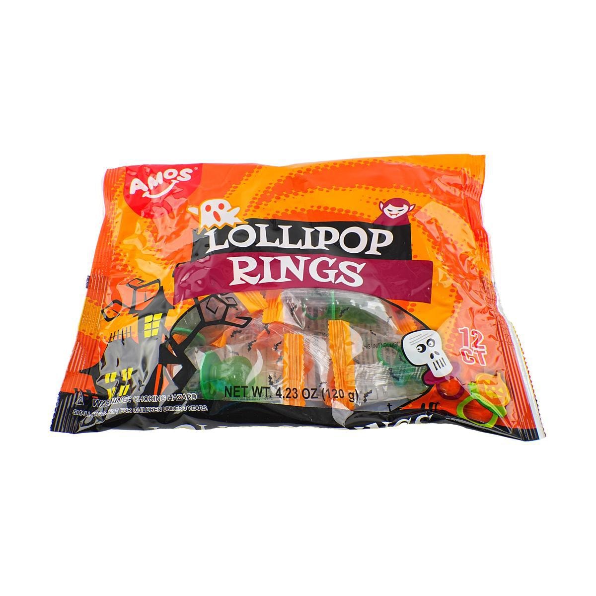Lollipop Rings,Candy for Trick-or-Treat,4.23 oz
