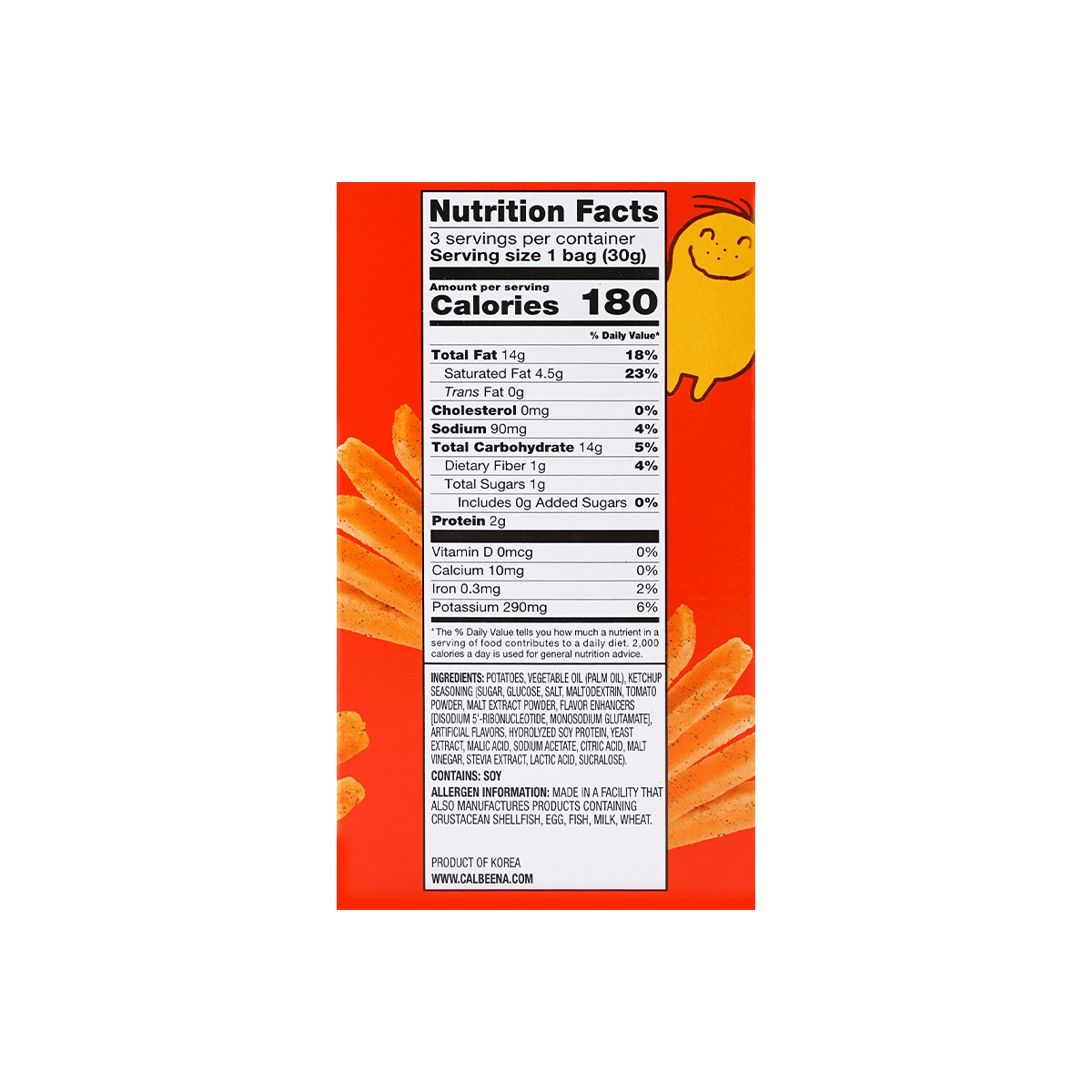 Jagabee Potato Sticks Ketchup Flavor 3 Packs 90g