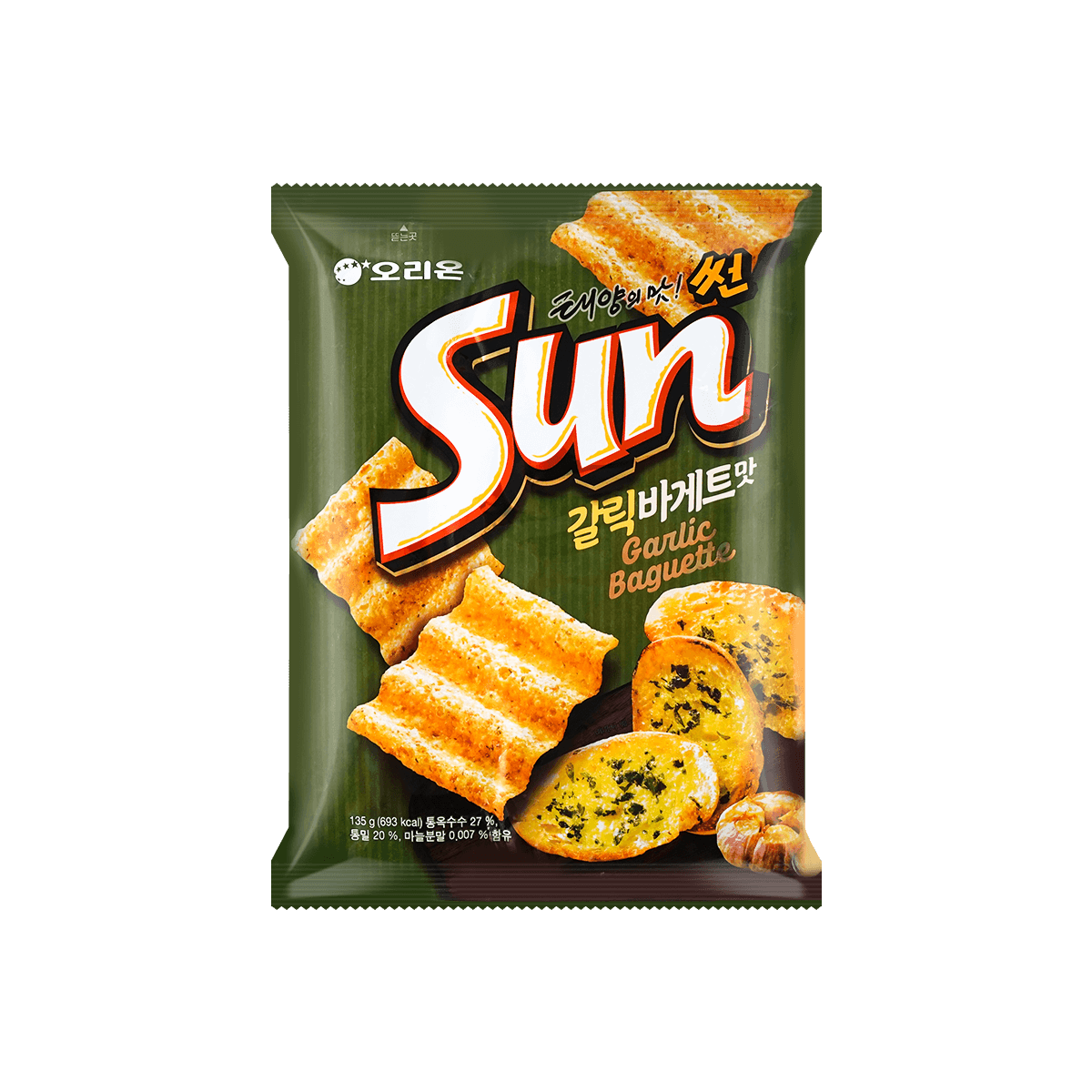 Sun Potato Chips  Garlic Flavored Bread 2.82 oz