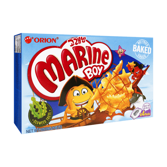 MGoraebab Marine Boy Crunchy Seaweed Flavor Crackers, 4 Packs, 5.64oz