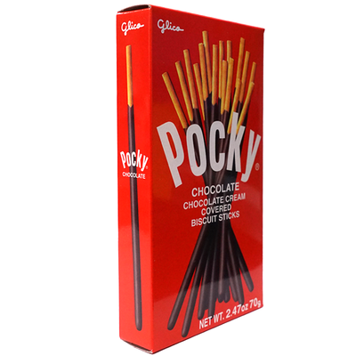 GLICO Pocky Chocolate Cream Covered Biscuit Sticks 70g (Japan)